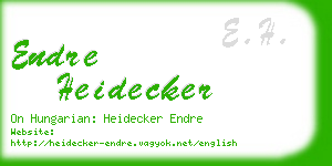 endre heidecker business card